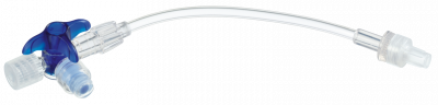 Кран 3-ходовой Дискофикс С с Сэйффлоу 360° синий линия 50 см купить оптом в Новосибирске