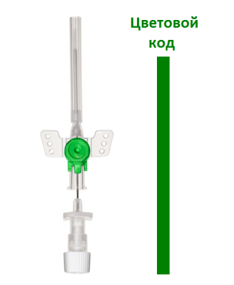Катетер внутривенный периферический TOPCATH X Plus с инъекционным портом и крыльями модернизированный, FEP, размер G: 18 купить оптом в Новосибирске
